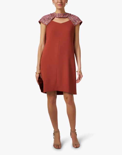 Cranberry Red Crepe Dress