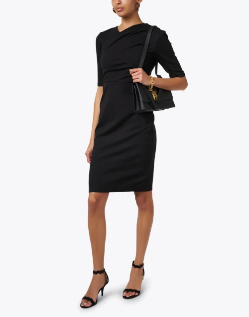Bianca Black Ponte Knit Dress