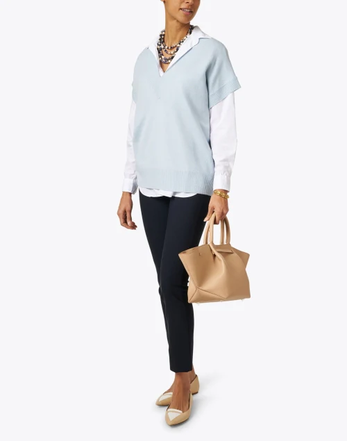 Navy Bi-Stretch Pull On Pant