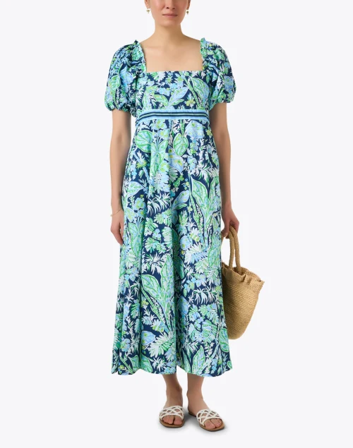 Promenade Navy Floral Print Dress