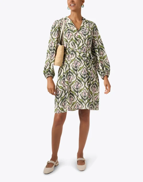 Baden Green Print Silk Dress