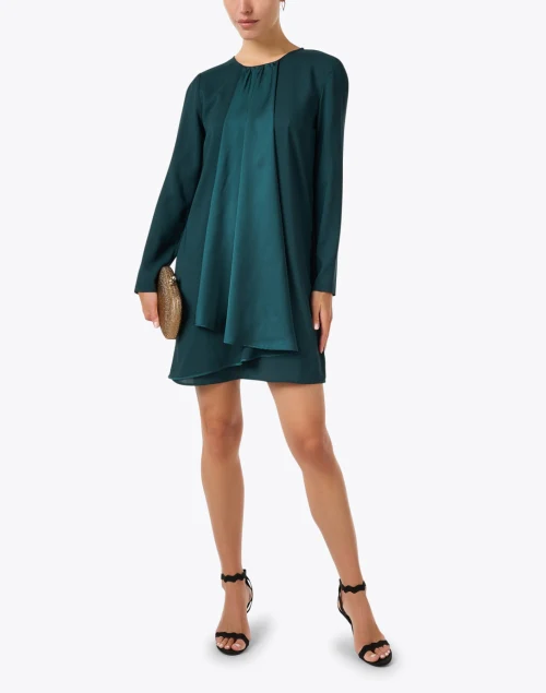 Jade Green Drape Front Dress