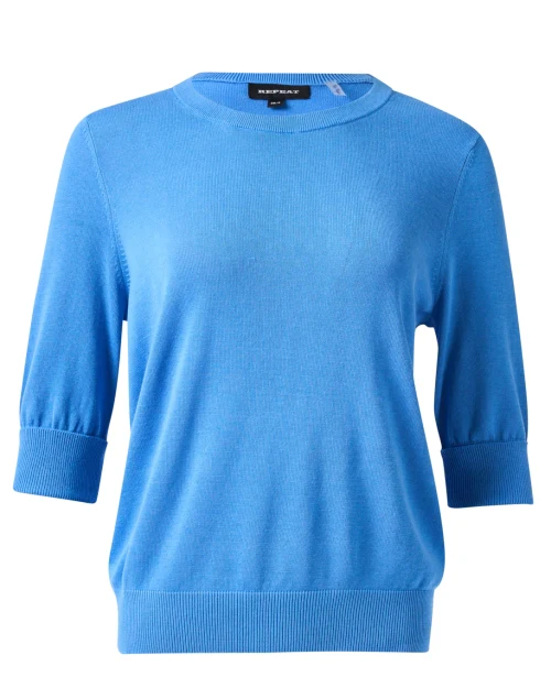 Blue Elbow Sleeve Sweater
