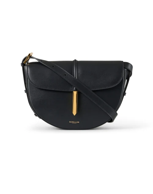 Tokyo Black Leather Saddle Bag