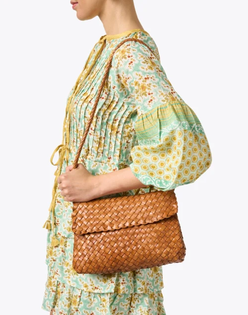 Mabel Woven Leather Shoulder Bag