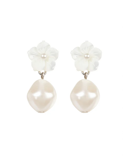 Mina Flower Mother of Pearl Drop Earrings