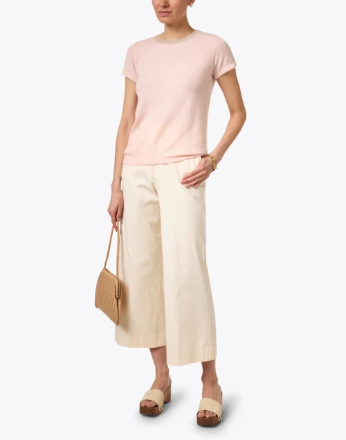Pink Cashmere Ringer Top