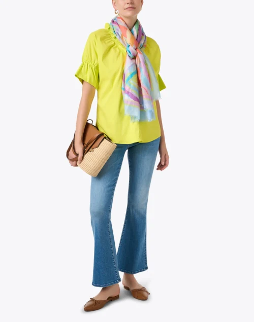 Crosby Citron Yellow Silky Poplin Top