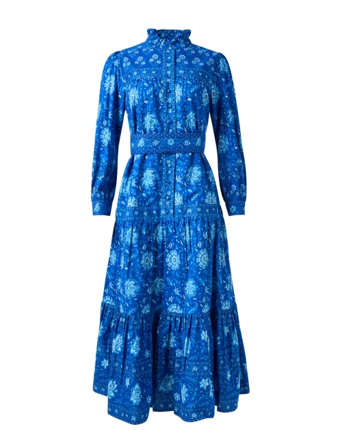 Margot Blue Floral Print Dress
