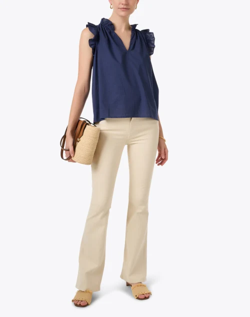 Bex Navy Cotton Top
