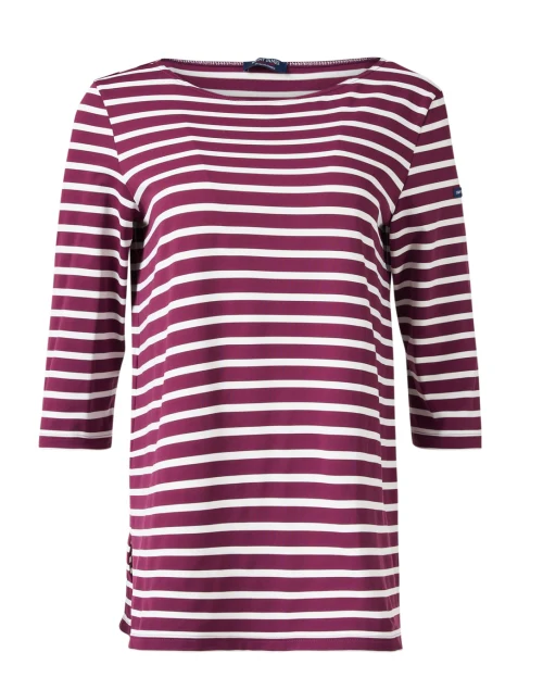 Phare White and Burgundy Striped Shirt
