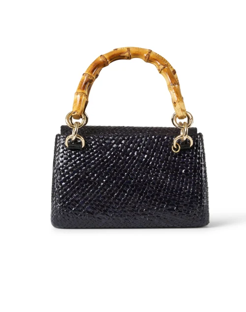 Laila Black Straw Top Handle Bag