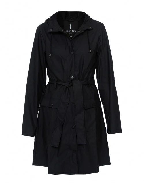Black Curve Waterproof Raincoat
