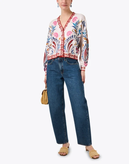 Cream Multi Floral Cardigan