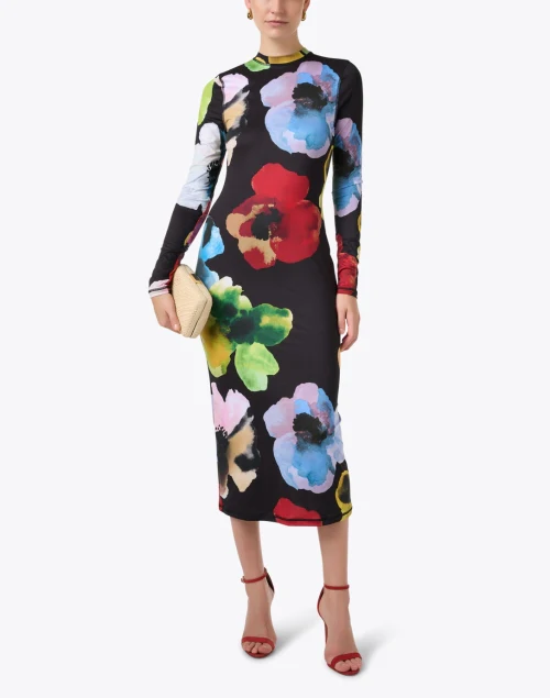 Black Multi Floral Dress