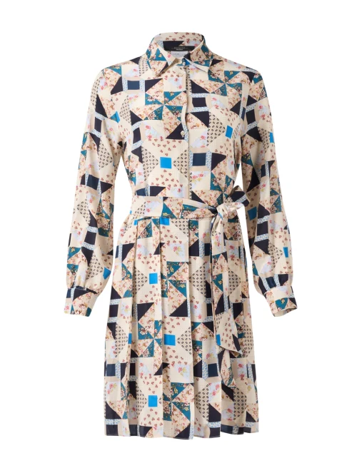 Patrik Geometric Print Silk Dress