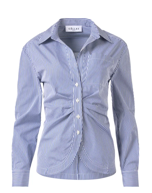 Sierra Blue Striped Cotton Shirt