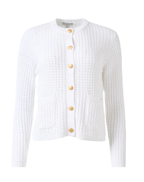 White Cotton Cardigan