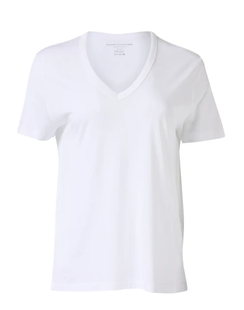 White V-Neck Top