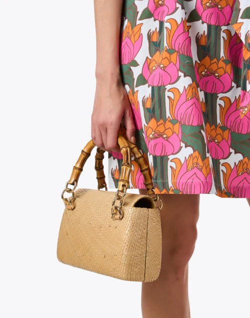 Laila Toast Straw Top Handle Bag