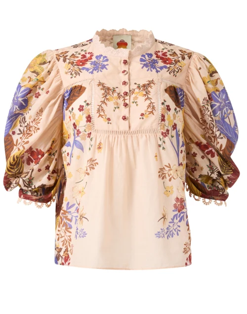 Pink Multi Print Cotton Blouse