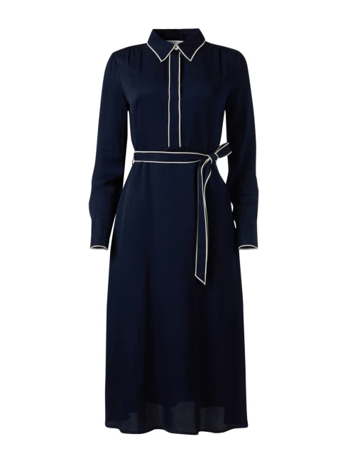 Elise Navy Shirt Dress