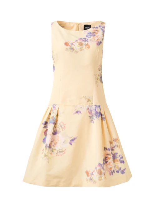 Yellow Floral Print Dress