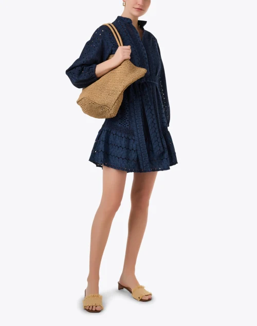 Rienza Navy Cotton Dress
