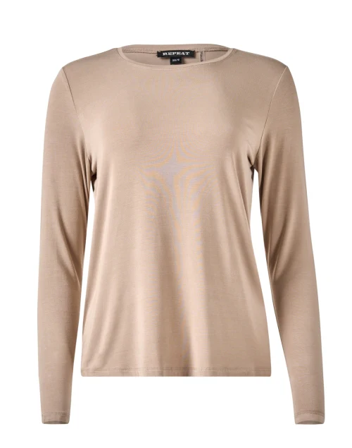Beige Jersey Top