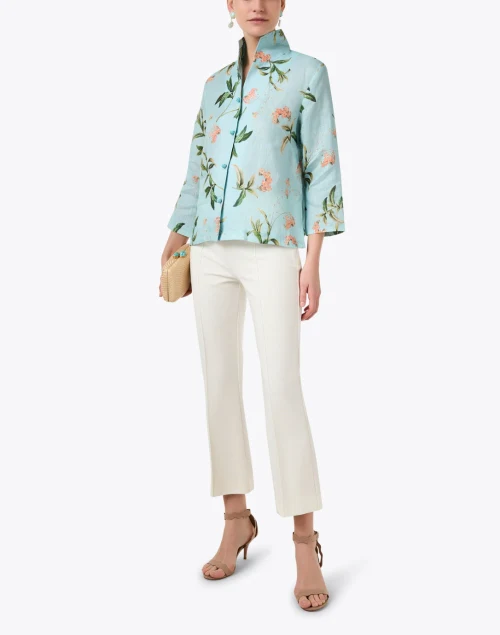 Suella Blue Print Linen Jacket