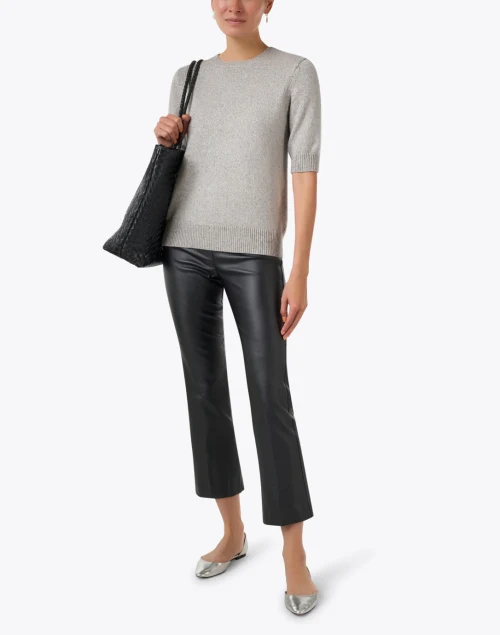 Black Coated Stretch Pant