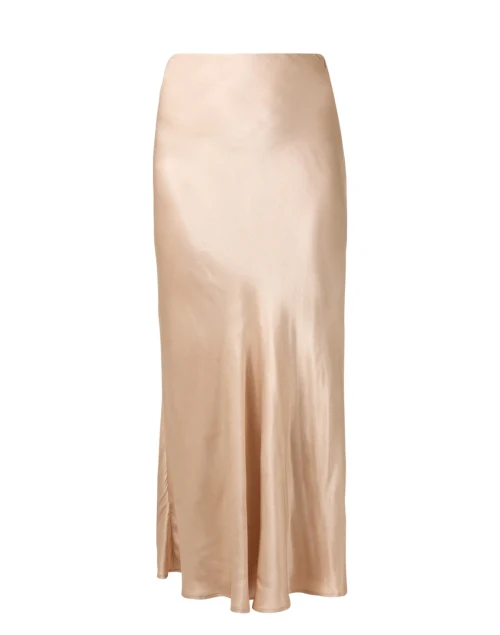 Chloe Gold Satin Midi Skirt