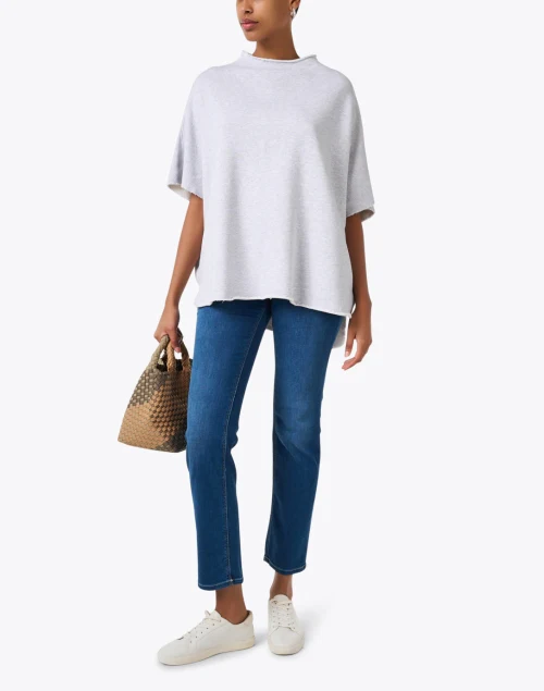 Audrey Grey Cotton Top