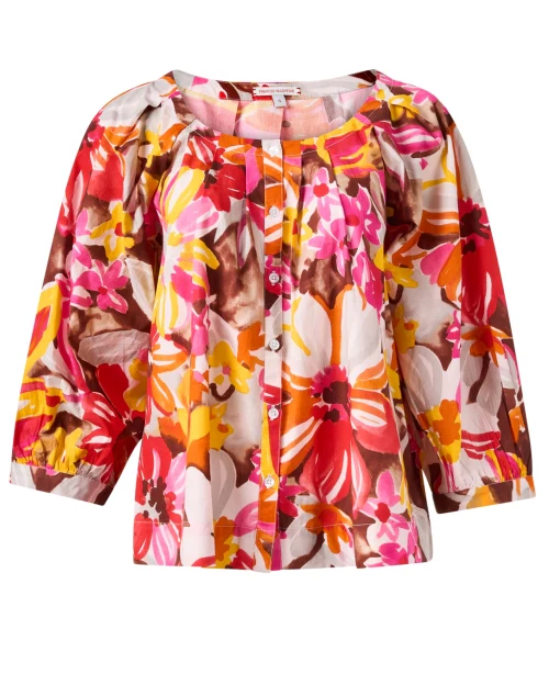 Zoe Multi Floral Print Cotton Top