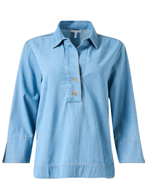 Aileen Blue Chambray Top