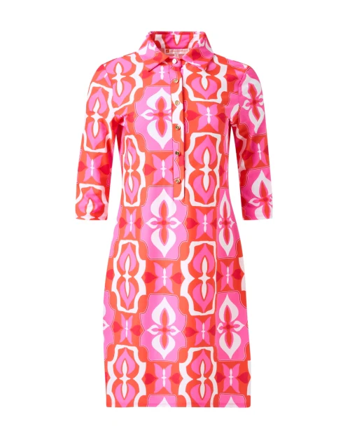 Susanna Pink Tile Print Dress