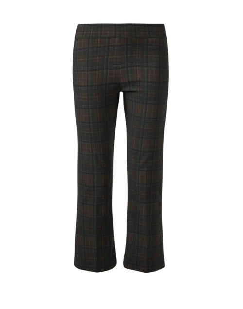 Leo Brown Plaid Crop Flare Pant