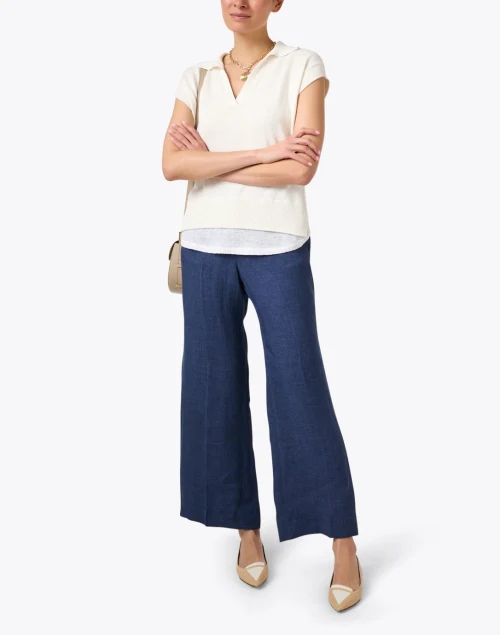 Jaia Ivory Polo Looker Sweater