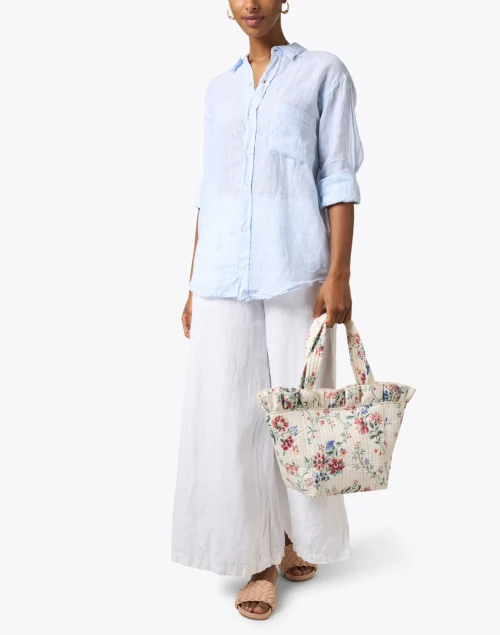 Wendy White Linen Pant
