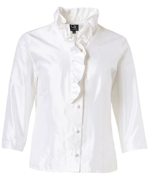 Celine White Silk Shirt