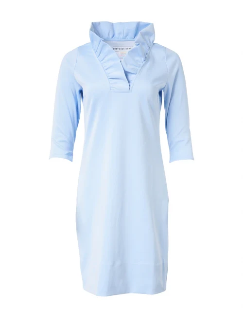 Periwinkle Ruffle Neck Dress