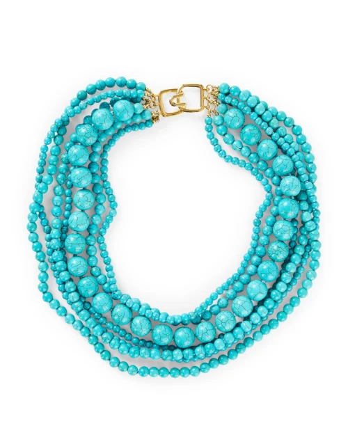 Turquoise Multi Strand Beaded Necklace