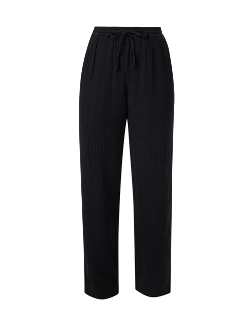 Dylan Black Gauze Wide Leg Pant