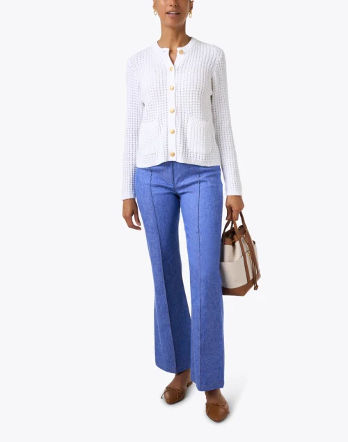 White Cotton Cardigan