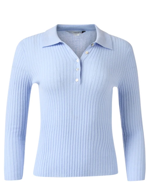 Mulberry Blue Knit Polo Top