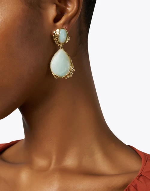 Marrakech Blue Stone Drop Earrings