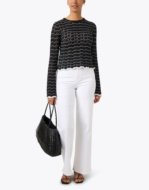 Black and White Knit Sweater