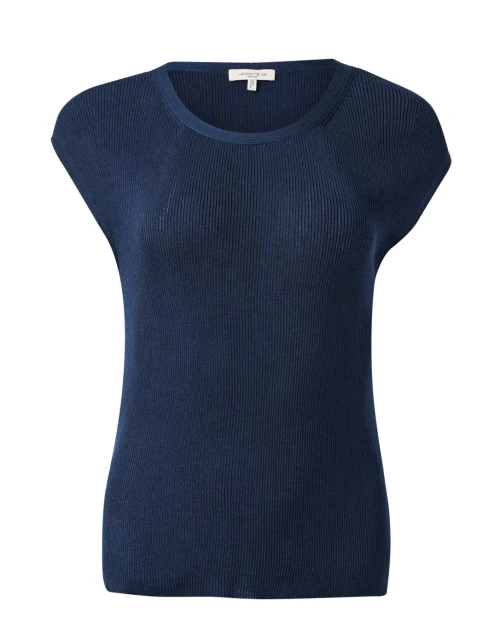 Navy Knit Top