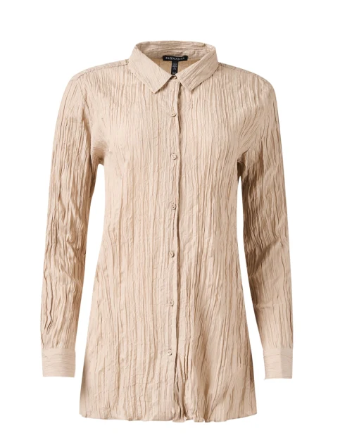 Beige Silk Top