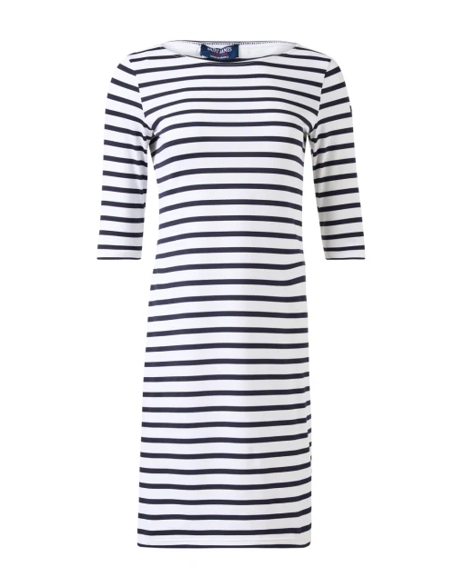 Propriano White and Navy Striped Dress